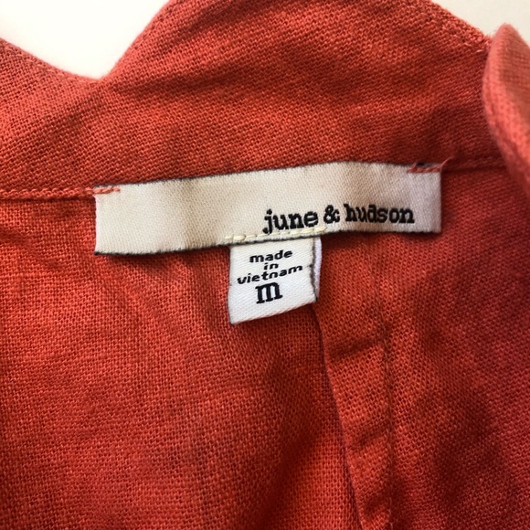 June & hudson coral linen scallop shorts - Picture 3 of 3